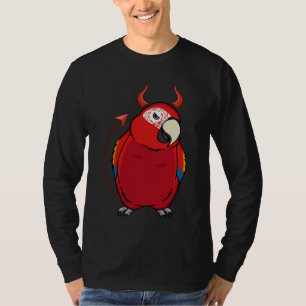 Scary Devil Costume Parrot I Scarlet Macaw T-Shirt