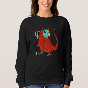 Scary Devil Costume Parrot I Turquoise Parrotlet P Sweatshirt