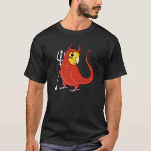 Scary Devil Costume Parrot I Yellow Budgie Budgeri T-Shirt