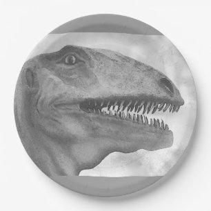 Scary Dinosaur Paper Plate
