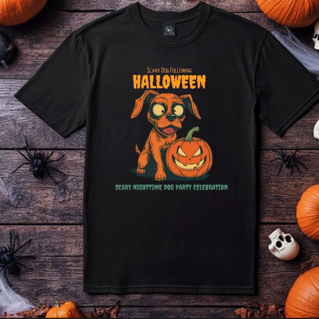 Scary Dog Following Halloween t-shirt,Spooky Night T-Shirt (Creator Uploaded)