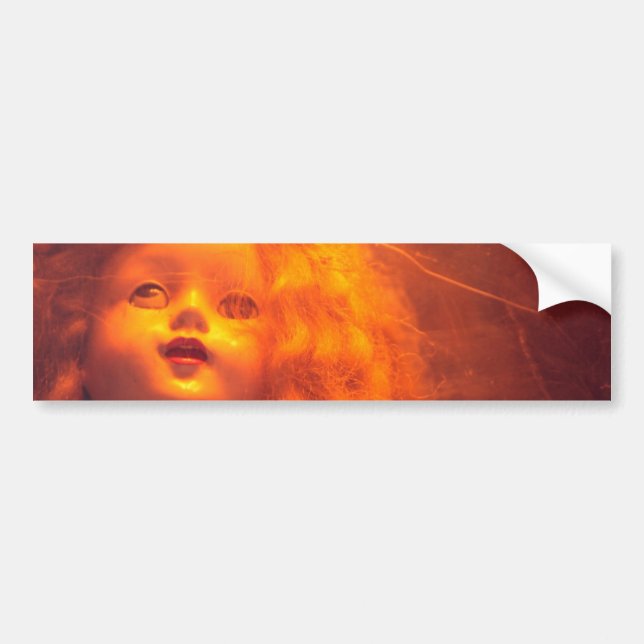 Scary Doll and Rat Bumper Sticker (Front)