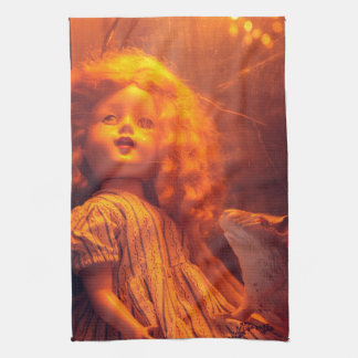 Scary Doll and Rat Tea Towel
