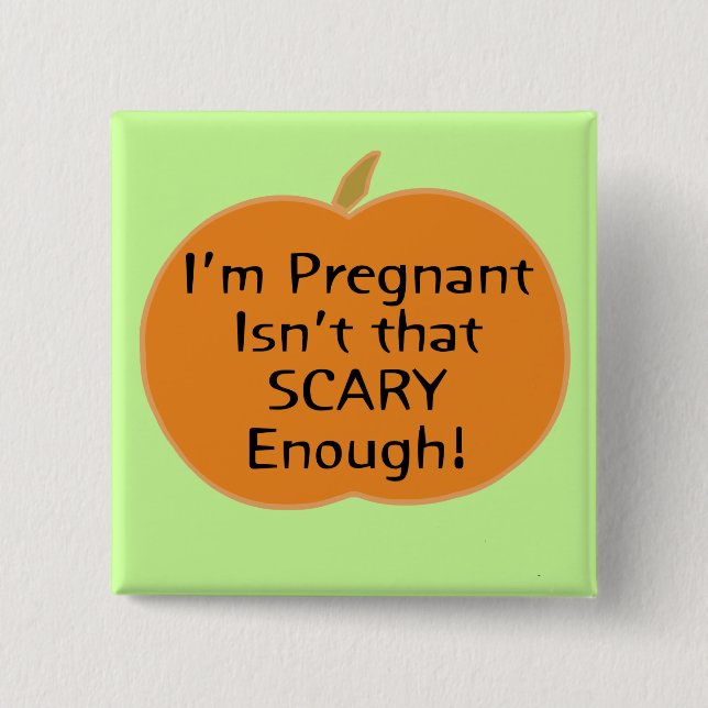 Scary Enough 15 Cm Square Badge (Front)