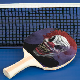 SCARY EVIL CLOWN PING PONG PADDLE