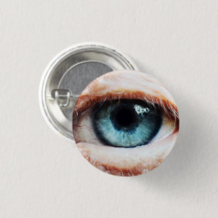 Scary Eyeball & Halloween Blue Eye /spooky zombie 3 Cm Round Badge