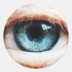 Scary Eyeball & Halloween Blue Eye /spooky zombie Classic Round Sticker