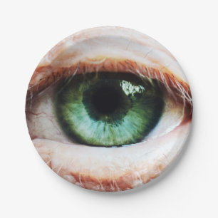 Scary Eyeball & Halloween Green Eye /spooky zombie Paper Plate