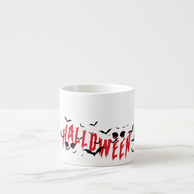 Scary Eyes, Halloween Mood Espresso Cup (Front)