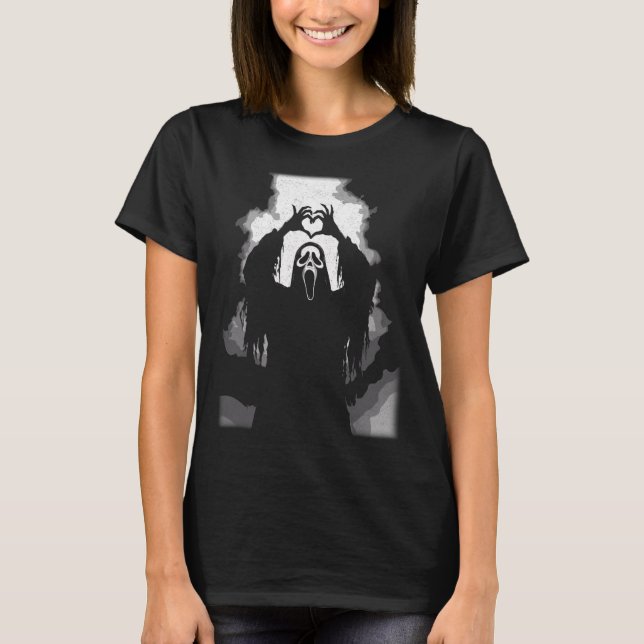 Scary Face Horror Poster Halloween  T-Shirt (Front)
