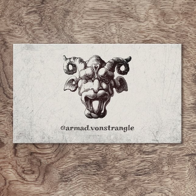 Scary Face with horns Business Card (Creator Uploaded)