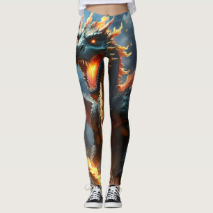 Scary Fire Breathing Dragon,  Leggings