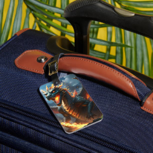 Scary Fire Breathing Dragon, Luggage Tag