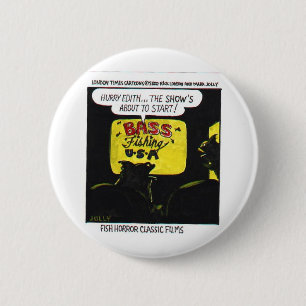 Scary Fish TV Shows Funny Gifts & Collectibles 6 Cm Round Badge