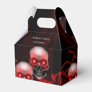 Scary floral dark moody gothic skull halloween favour box