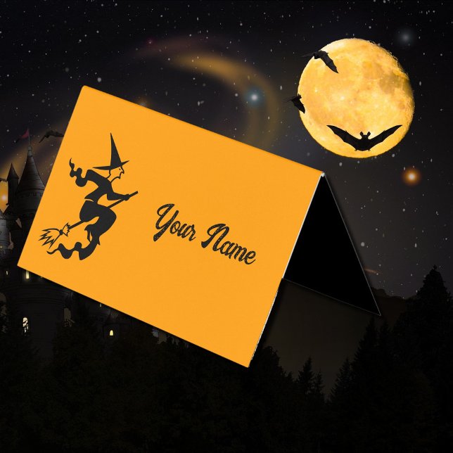 scary flying witch business card (Creator Uploaded)