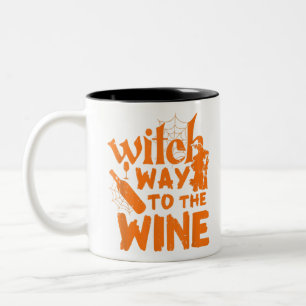 Scary Funny Cute Halloween All Hallows Eve October Two-Tone Coffee Mug