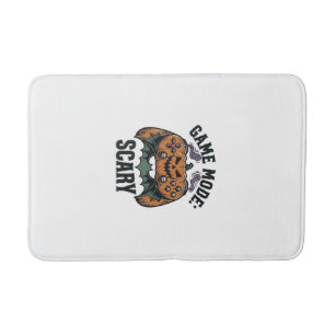 Scary Gamer Shirt Vintage Halloween Controller Art Bath Mat