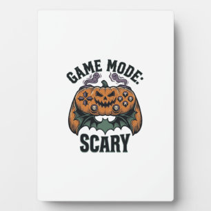 Scary Gamer Shirt Vintage Halloween Controller Art Plaque