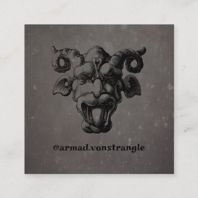 Scary Gargoyle  Square Business Card (Front)