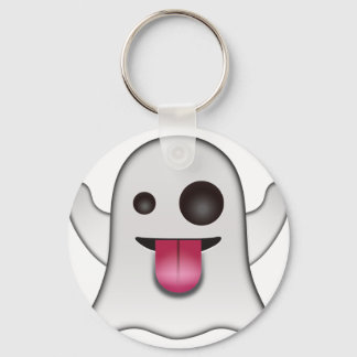 Scary Ghost Emoji Cool Fun Key Ring