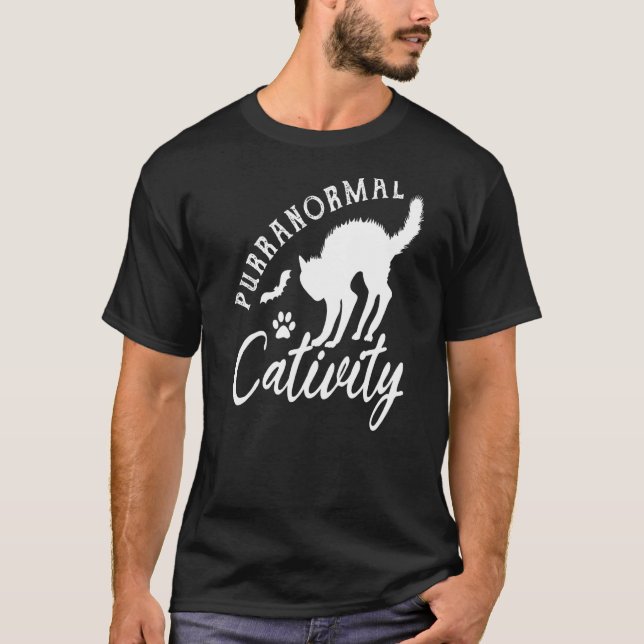Scary Ghost Hunting Paranormal Cativity T-Shirt (Front)