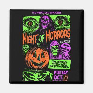 Scary Ghosts Spooky Halloween Pumpkin Graphic For Magnet