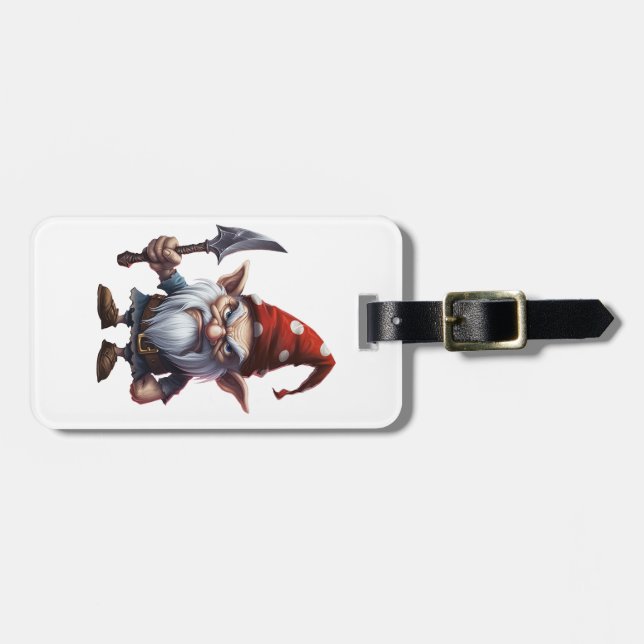 Scary Gnome Happy Halloween  Luggage Tag (Front Horizontal)