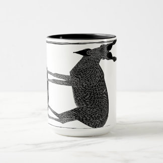 Scary goat when you drink coffee! Abstract Mug
