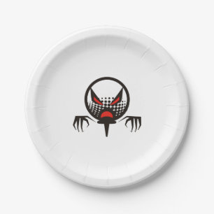 Scary Golf Halloween group graveyard Paper Plate