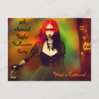 Scary Gothic Girl in the Woods Halloween Party  