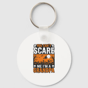 Scary Grandpa Vintage Halloween Shirt Design_1 Key Ring