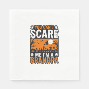 Scary Grandpa Vintage Halloween Shirt Design_1 Napkin