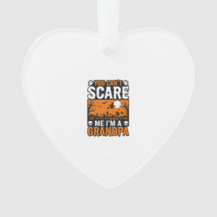 Scary Grandpa Vintage Halloween Shirt Design_1 Ornament