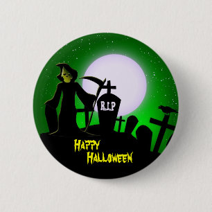Scary Grim Reaper Halloween 6 Cm Round Badge