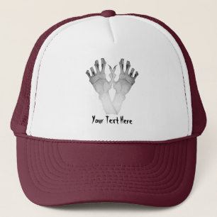 Scary gruesome monster hand with long nails trucker hat