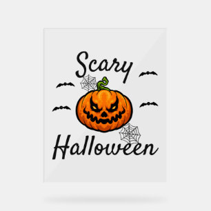 Scary Halloween Acrylic Sign