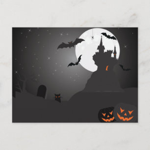 Scary Halloween Bacground Postcard