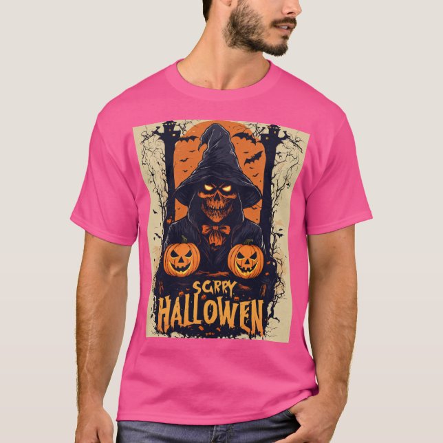 Scary halloween Basic Dark T-Shirt (Front)
