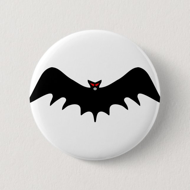 Scary Halloween Bat 6 Cm Round Badge (Front)