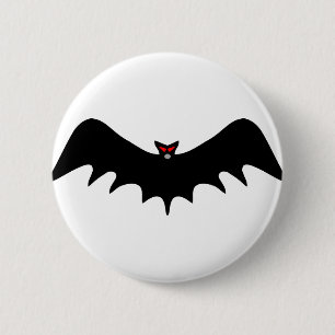 Scary Halloween Bat 6 Cm Round Badge
