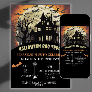 Scary Halloween Birthday Party  Invitation
