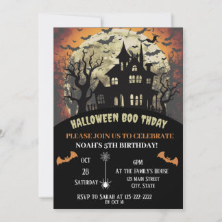 Scary Halloween Birthday Party Invitation