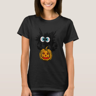Scary Halloween Black Cat Costume Black Cat For Ca T-Shirt