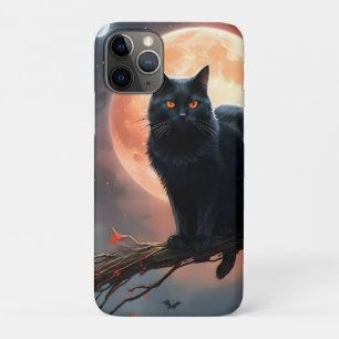 Scary Halloween Black Cat Moonlight, Case-Mate iPhone Case