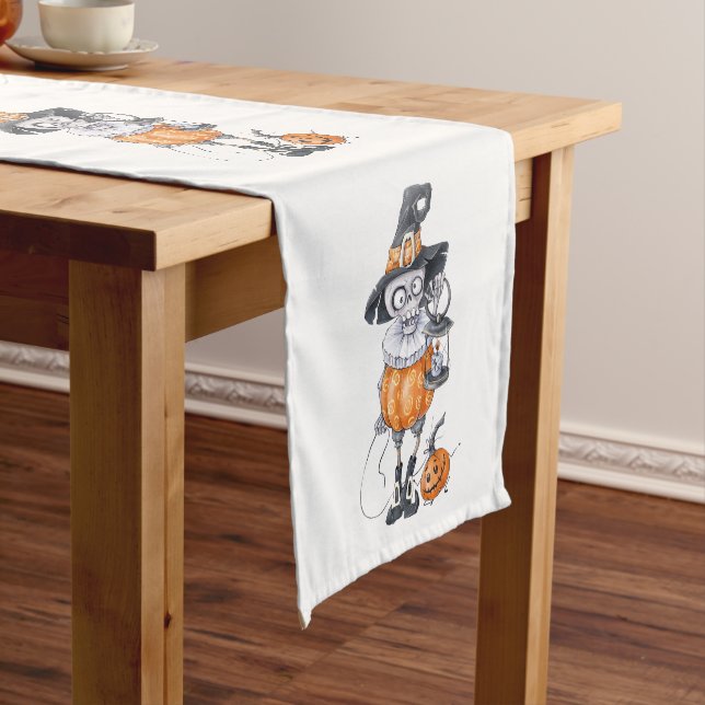 Scary halloween Caracter illustration Short Table Runner (In Situ)