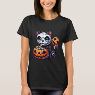 Scary Halloween Cat Ghost Spooky Candy Bag 2 T-Shirt