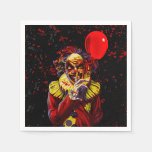 Scary Halloween Clown Costume Party Napkin