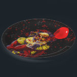 Scary Halloween Clown Costume Party Paper Plate<br><div class="desc">Customise with any text. Matching items are available.</div>