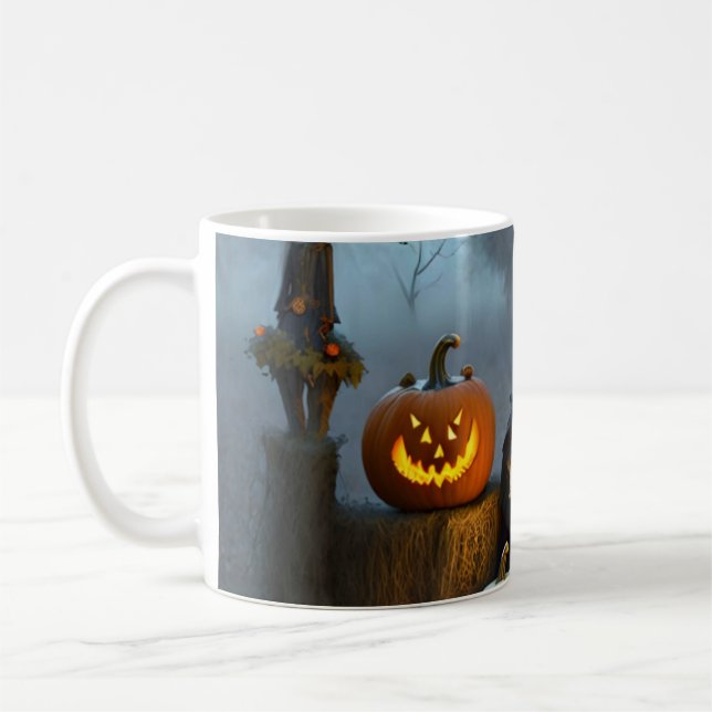 Scary Halloween. Coffee Mug (Left)